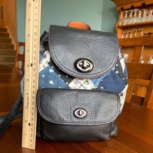 Coach Patchwork Turn-lock Rucksack Backpack 37743